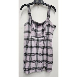 H&M Divided Womens Mini Dress Medium Gray Purple Slit Front  Jumper School Girl